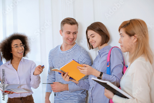 Group of students in univer...