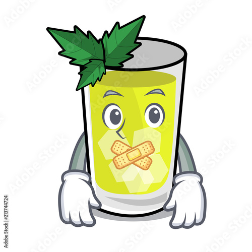 Silent mint julep mascot cartoon