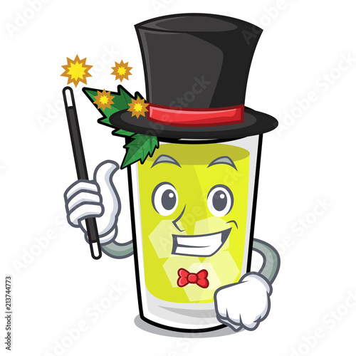 Magician mint julep mascot cartoon