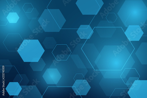  set of hexagon cells .  structure of chemistry. Abstract background . Digital futuristic minimalism.  vector illustration