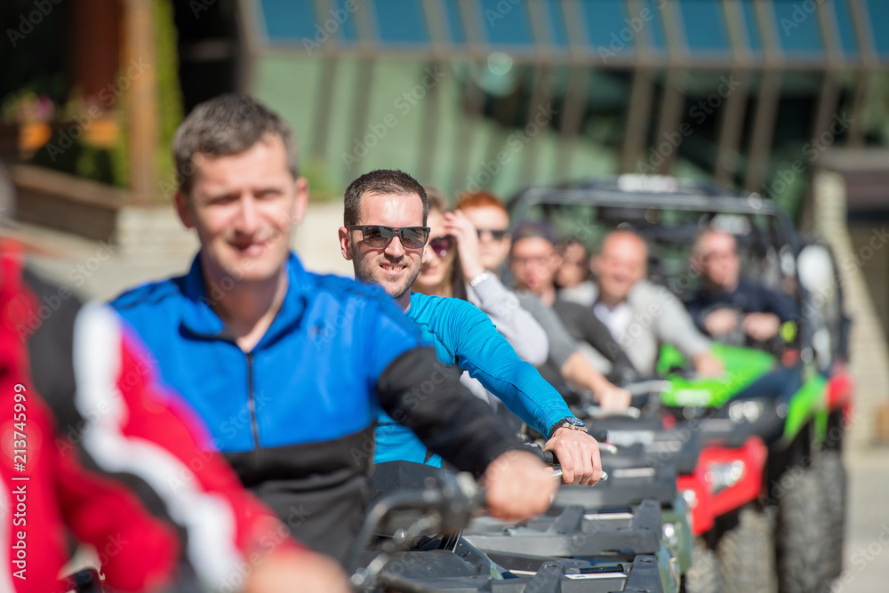 man riding atv vehicle on off road track ,people outdoor sport activitiies theme