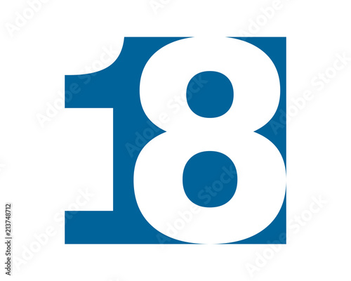 blue gestalt typography typeset logotype numeral numeric nominal image vector icon