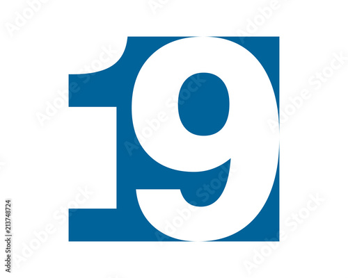 blue gestalt typography typeset logotype numeral numeric nominal image vector icon