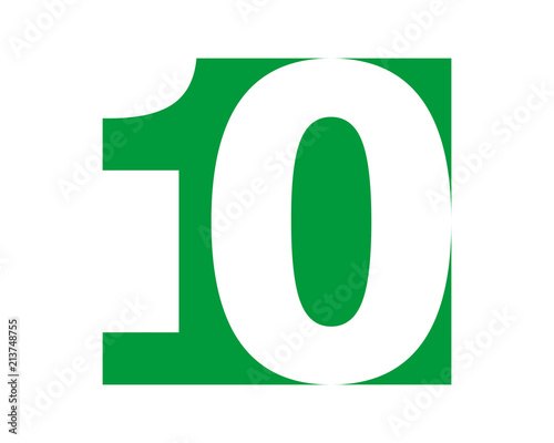 green gestalt typography typeset logotype numeral numeric nominal image vector icon