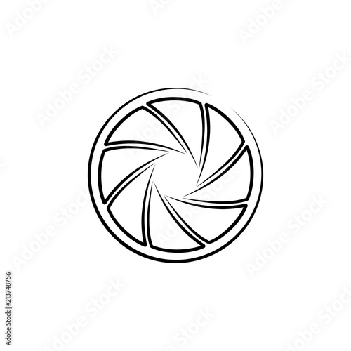 camera lens outine logo style icon. Element of photo icon for mobile concept and web apps. Outline camera lens icon can be used for web and mobile