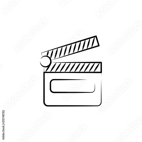 director's cracker outine logo style icon. Element of photo icon for mobile concept and web apps. Outline director's cracker icon can be used for web and mobile