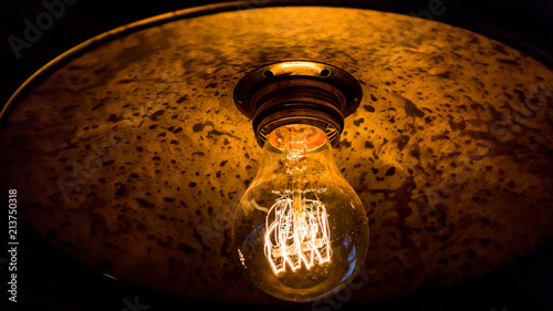 Cuadro en lienzo Close Up Capture On Thomas Edison Light Bulb