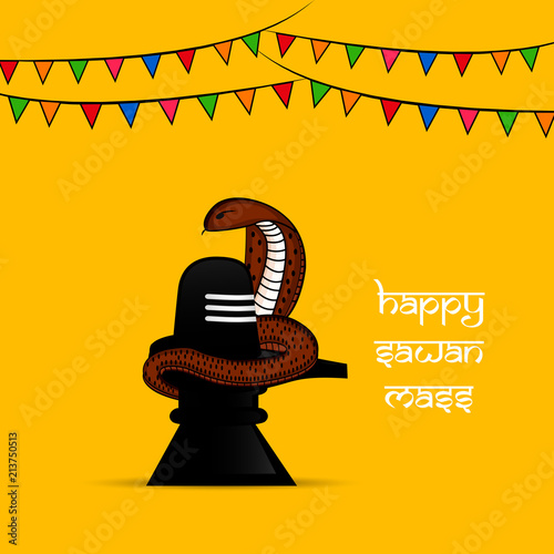 Illustration of hindu festival Sawan Mass Background