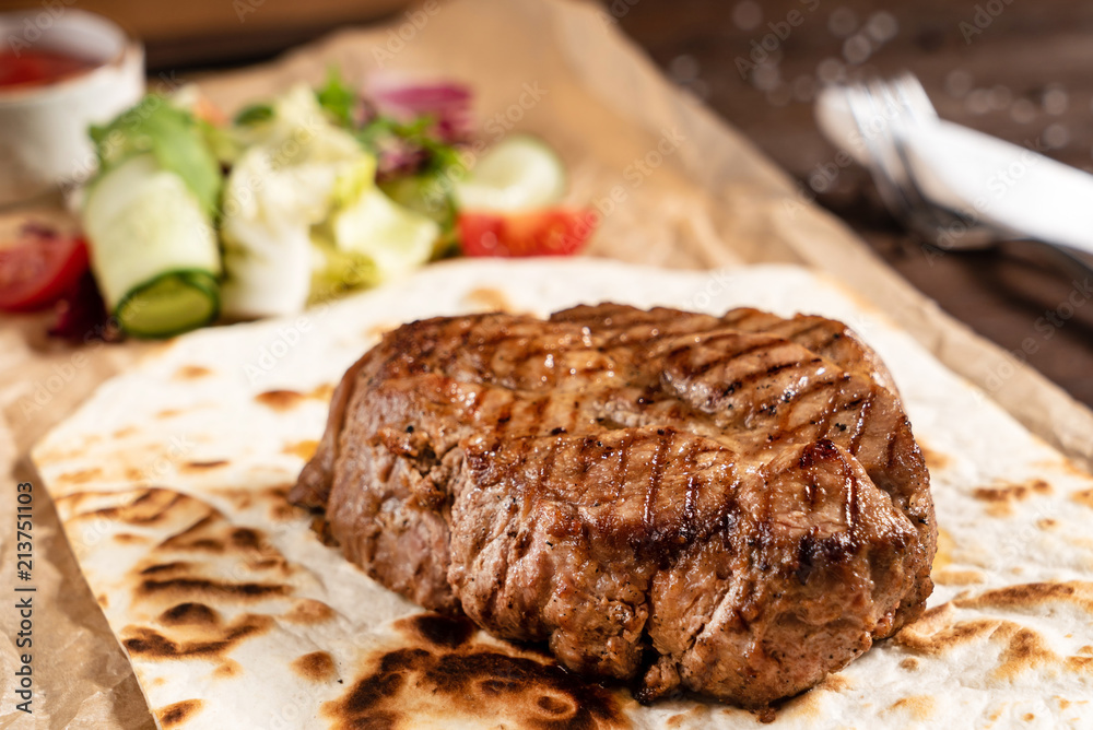 grilled steak with sauce grilled steak with sauce
