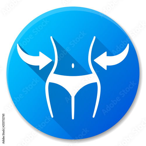 weight loss blue circle icon