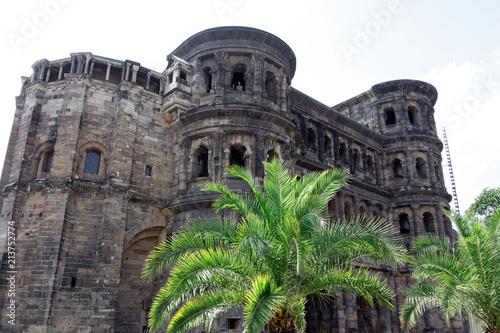 The Porta Nigra is a large Roman city gate in Trier, Germany. It is was built in grey sandstone after 170 AD. © Sergej Lebedev