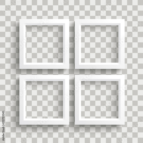 4 White Frame Shadows Transparent