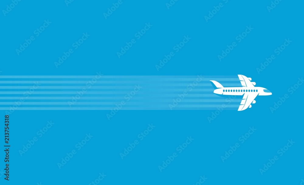 aircraft in the travel background, vector illustration