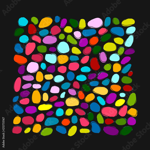 Pebble colorful background for your design
