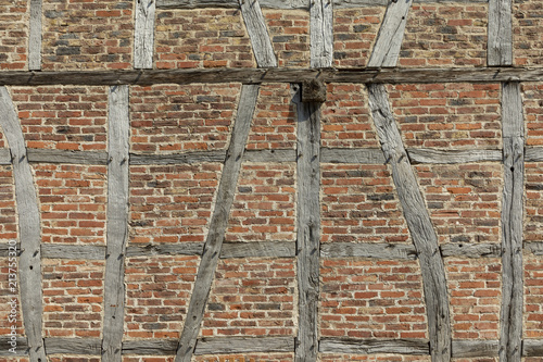 background of half-timbered house in Neu Anspach, Germany