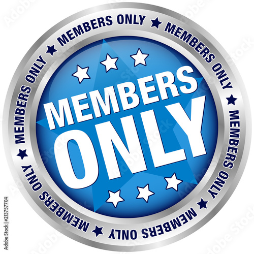 Button "Members only" Blue/Silver