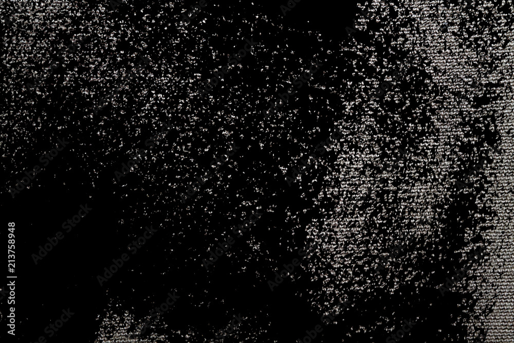 Obraz premium Spotted Detailed closeup of blank grungy denim. Vintage gray jeans, good for background