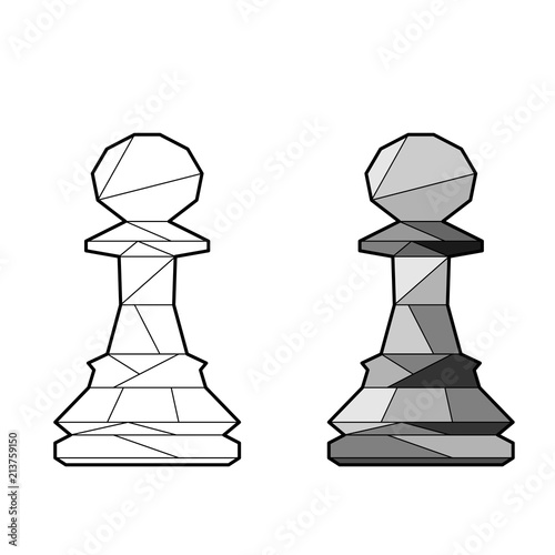 Outline chess pawn