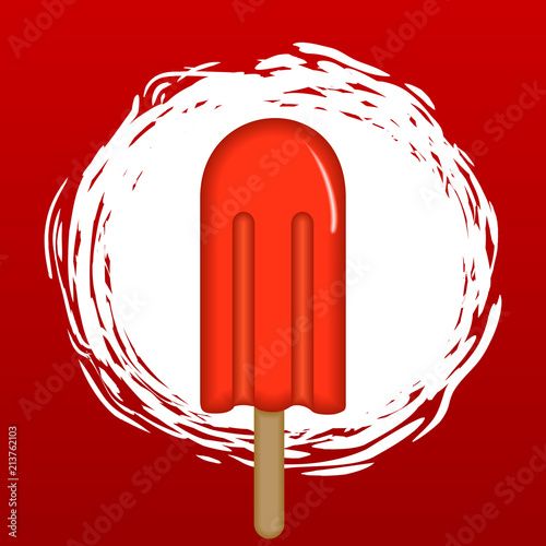 Red ice cream background
