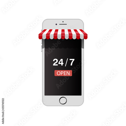 online shop on smart phone