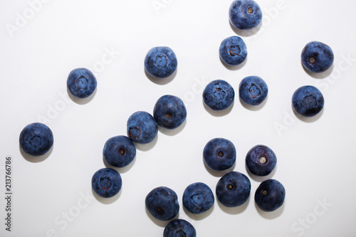 Top view of fresh Blueberries