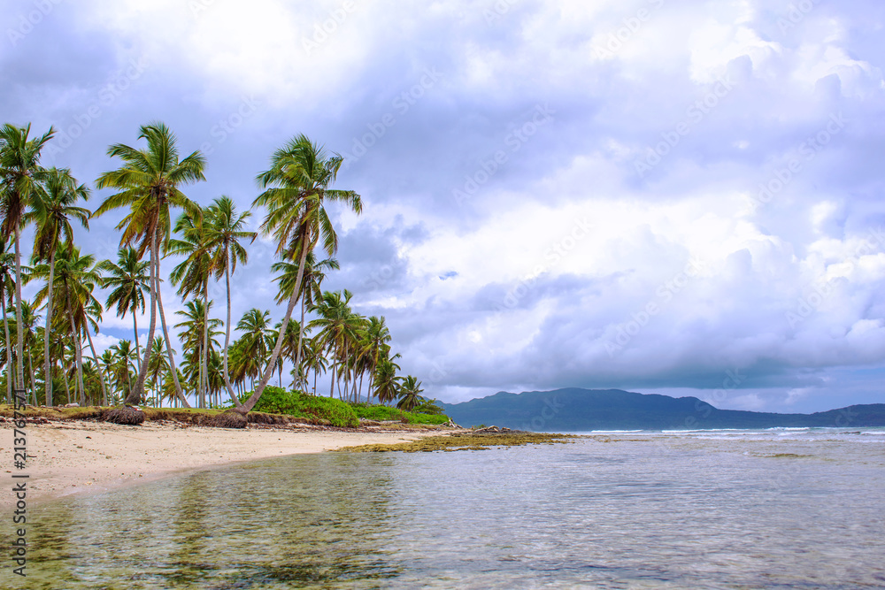 Cloudy weather on the tropical coast Cloudy weather on the tropical coast