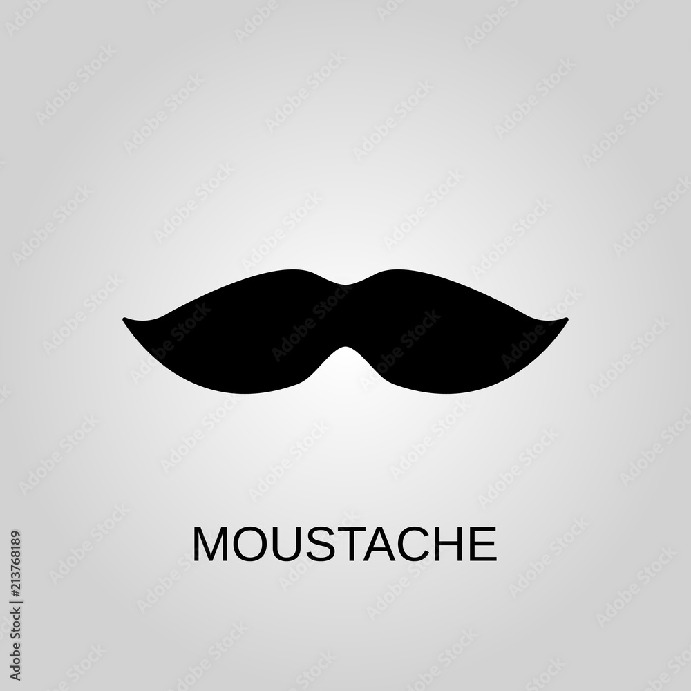 Moustache icon. Moustache symbol. Flat design. Stock - Vector illustration Moustache icon. Moustache symbol. Flat design. Stock - Vector illustration