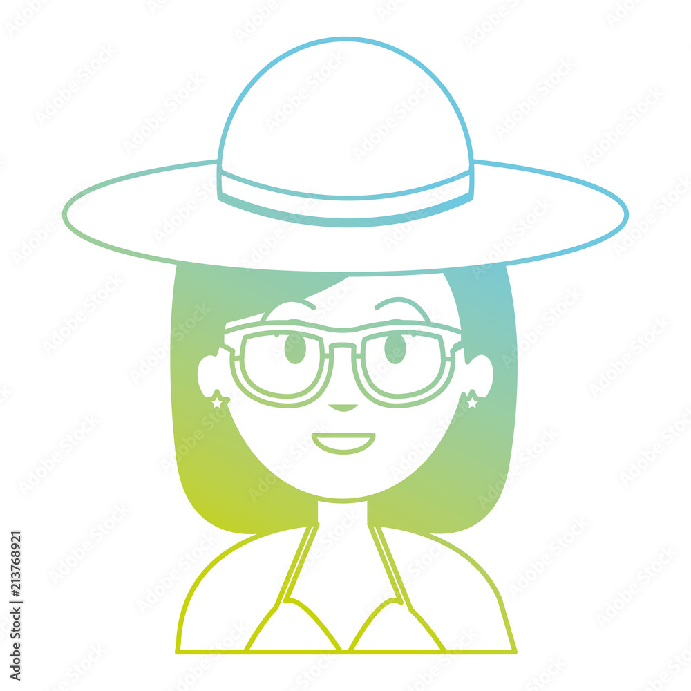 woman with hat and sunglasses