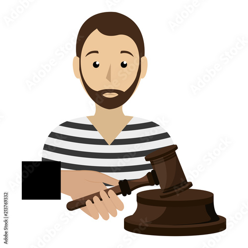 justice hammer with prisoner character