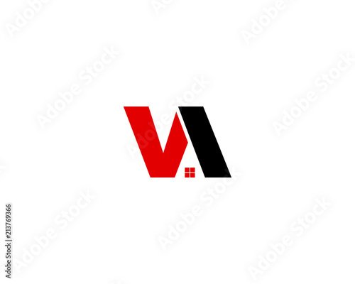 va letter house logo photo