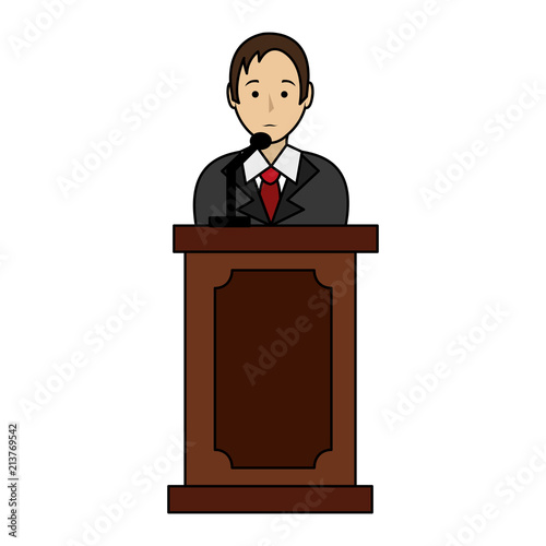 lawyer in stage avatar character