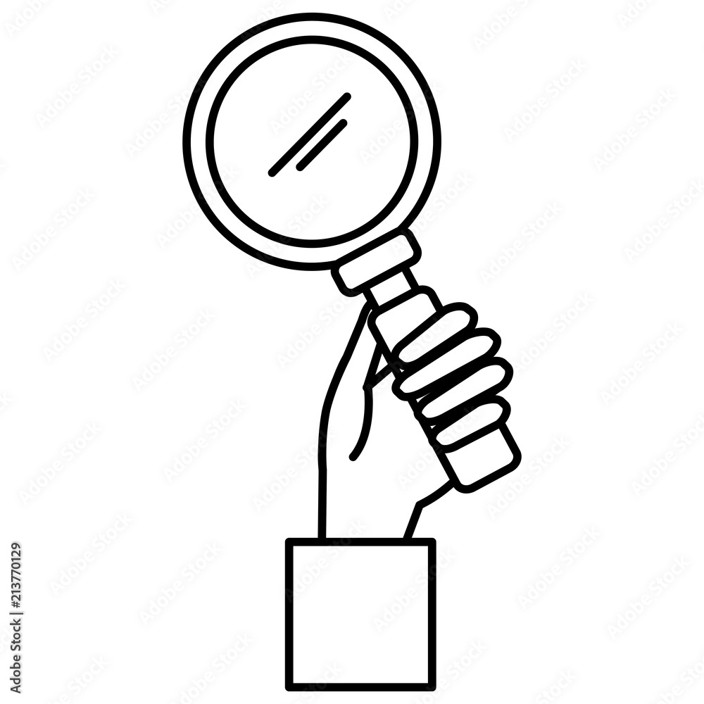 hand human with magnifying glass hand human with magnifying glass