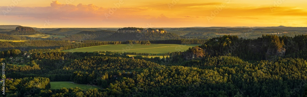 Saxon Switzerland, Germany, high resolution panorama