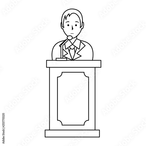 lawyer in stage avatar character