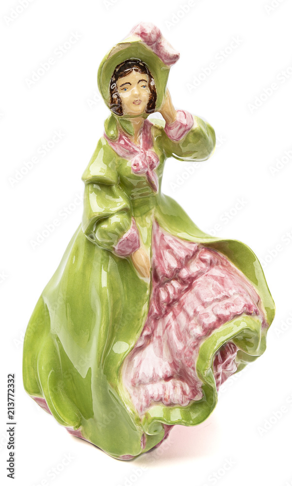 Porcelain female figurine Porcelain female figurine