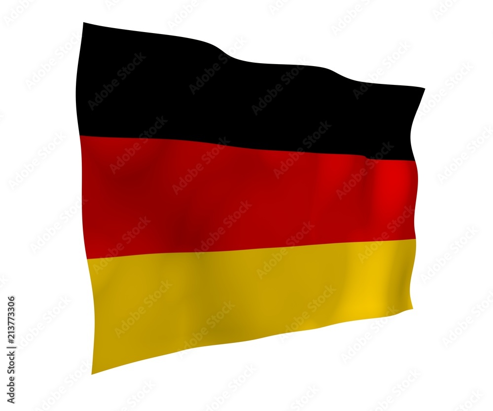 Flag of Germany. Wide format 3D illustration. State symbol of the Federal Republic of Germany. 3D rendering Flag of Germany. Wide format 3D illustration. State symbol of the Federal Republic of Germany. 3D rendering