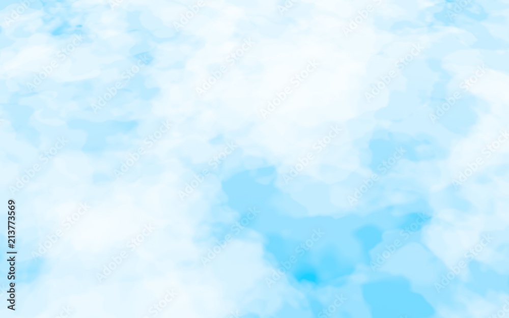 Background of abstract white color smoke isolated on blue color background. The wall of white fog. 3D illustration