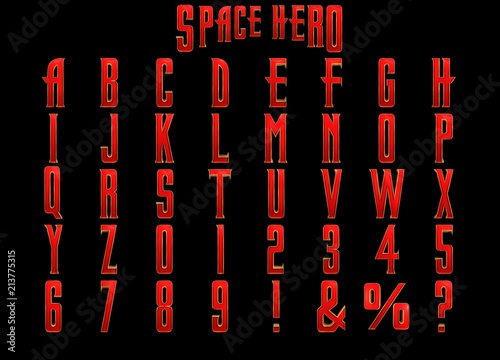 Space Hero 3D Alphabet