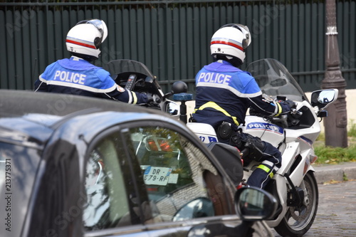 Paris police motorcyclists