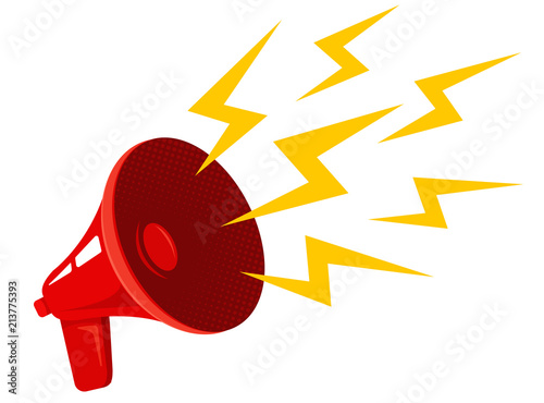 Vector retro megaphone.