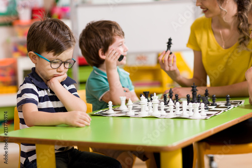 Preschool Student and Chess
