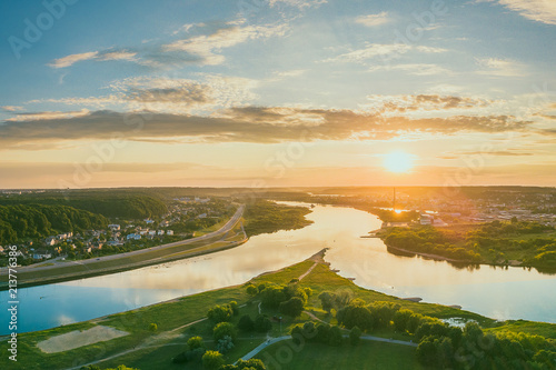 Neman and Neris confluence  Kaunas  Lithuania