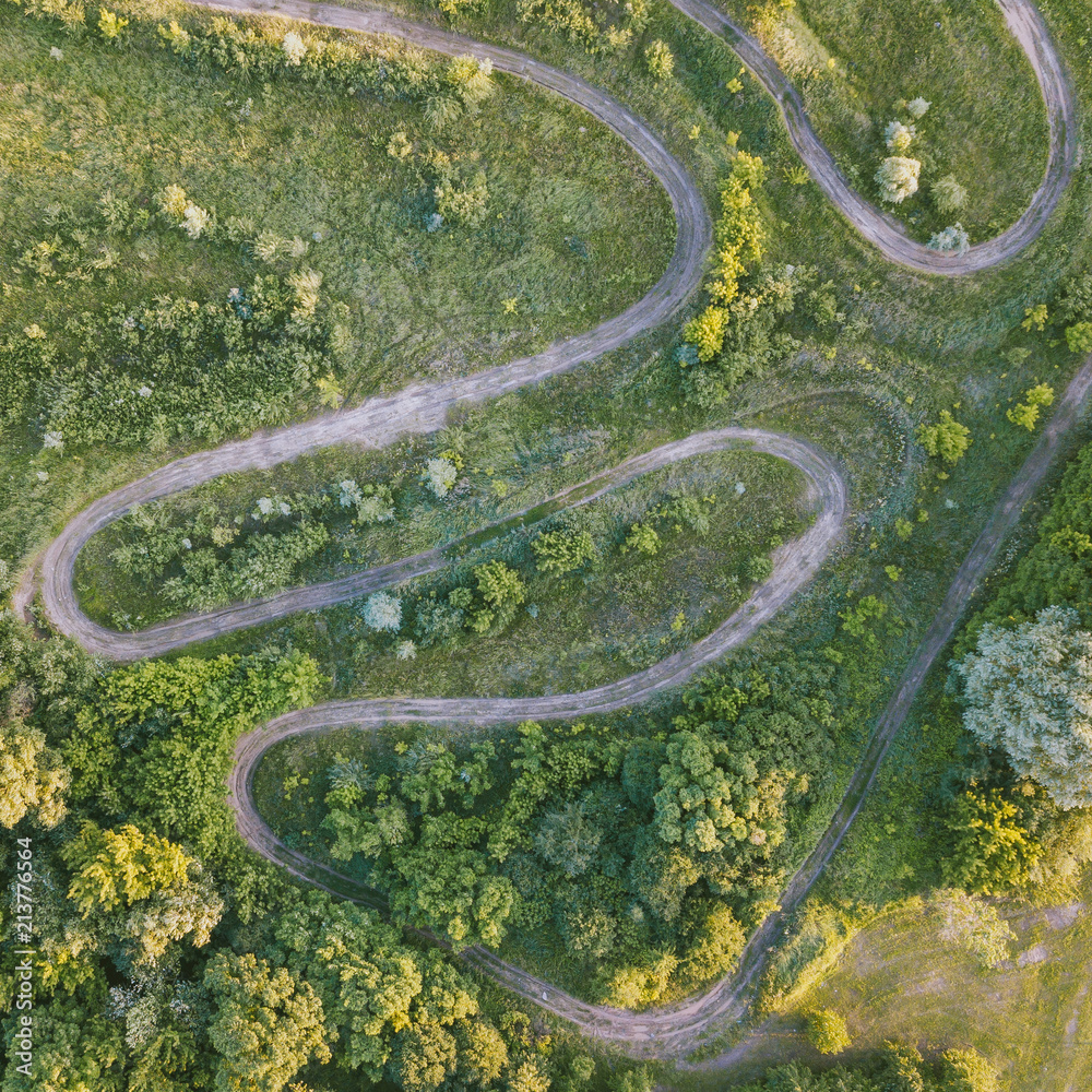 Aerial view of motocross track