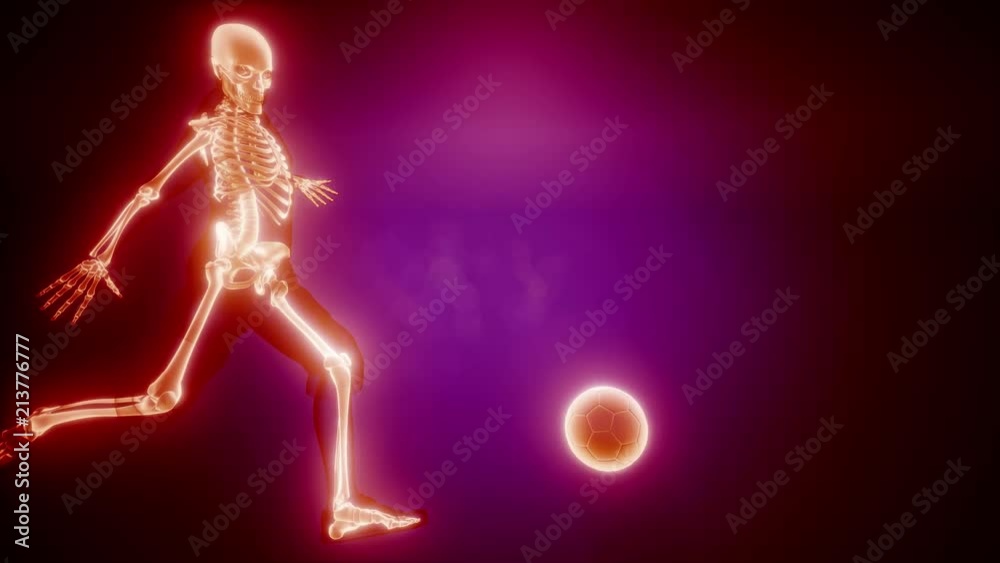 soccer player with visible bones soccer player with visible bones