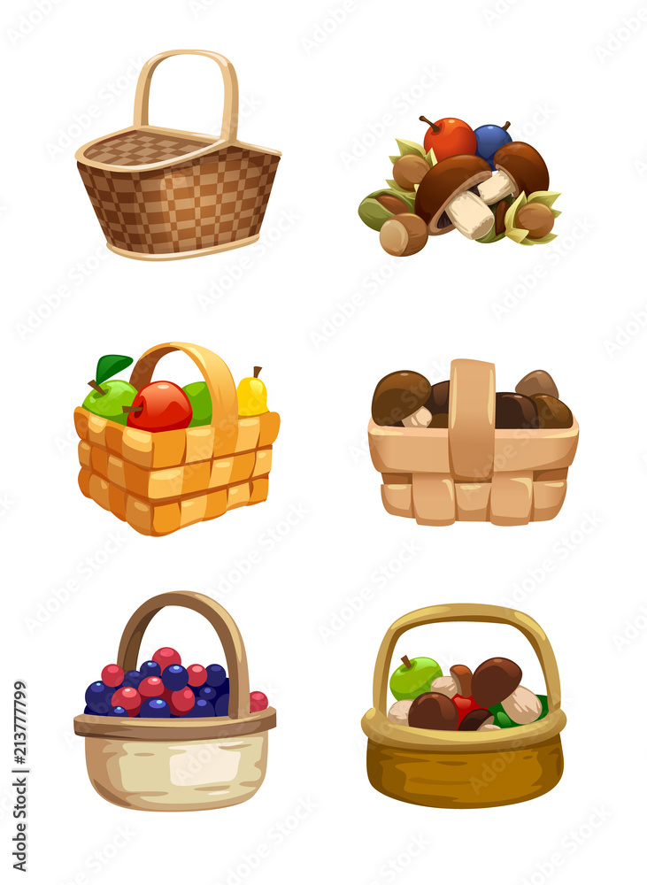 mushrooms basket apples gifts of forest mushrooms basket apples gifts of forest