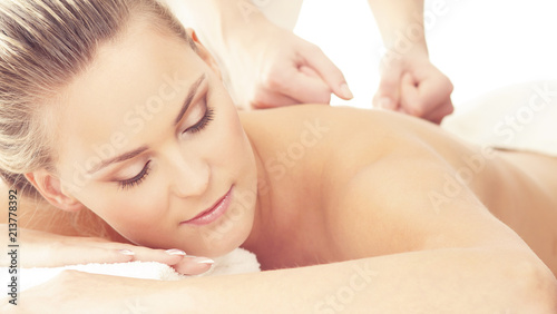 Beautiful Woman in Spa. Recreation, Energy, Health, Massage and Healing Concept.