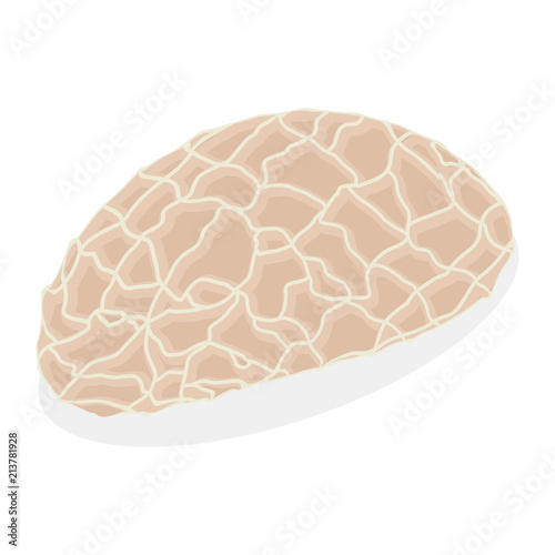 Raw beef tripe vector flat illustration isolated on white background.