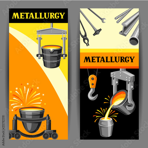 Metallurgical banners design.