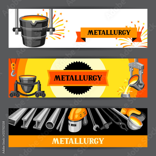 Metallurgical banners design.
