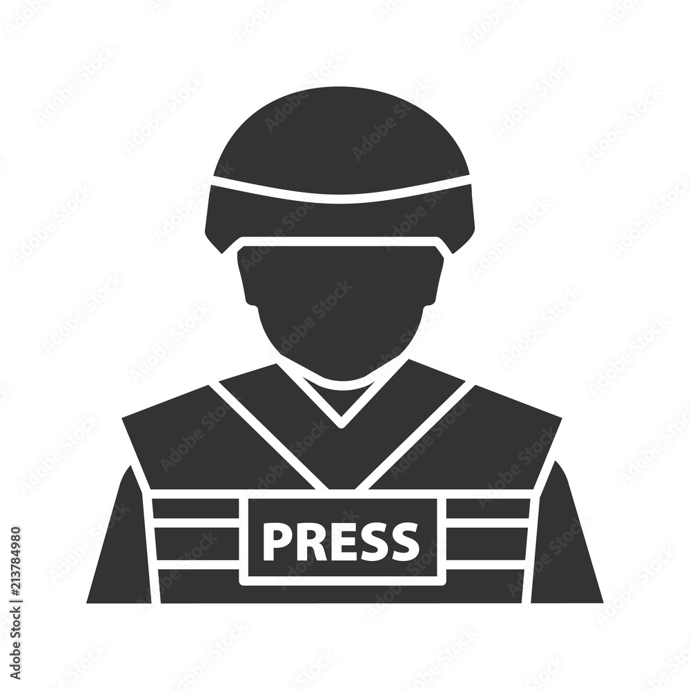 War correspondent glyph icon War correspondent glyph icon